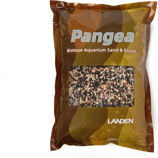 LANDEN Pangea Aquascape Sand for Aquarium 2L (7lbs), Natural Cosmetic Gravel for Plants, Pea Gravel, Pebbles, Fish Tank Decorative Sand, Biotope Aquarium, 1-3mm