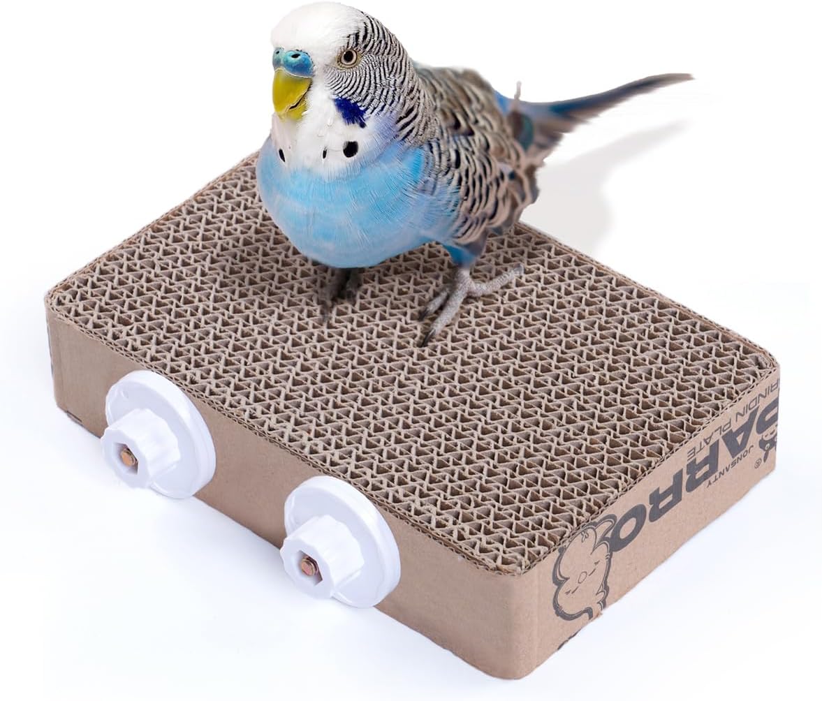 7.3 Inch Paper Bird Toys, Bird Platform, Parrot Toy, Help Birds Clean Beak, Release Stress, Reduce Boredom - Suitable for Budgie, Cockatiel, Lovebird, and Other Small to Medium-Sized Pet Birds
