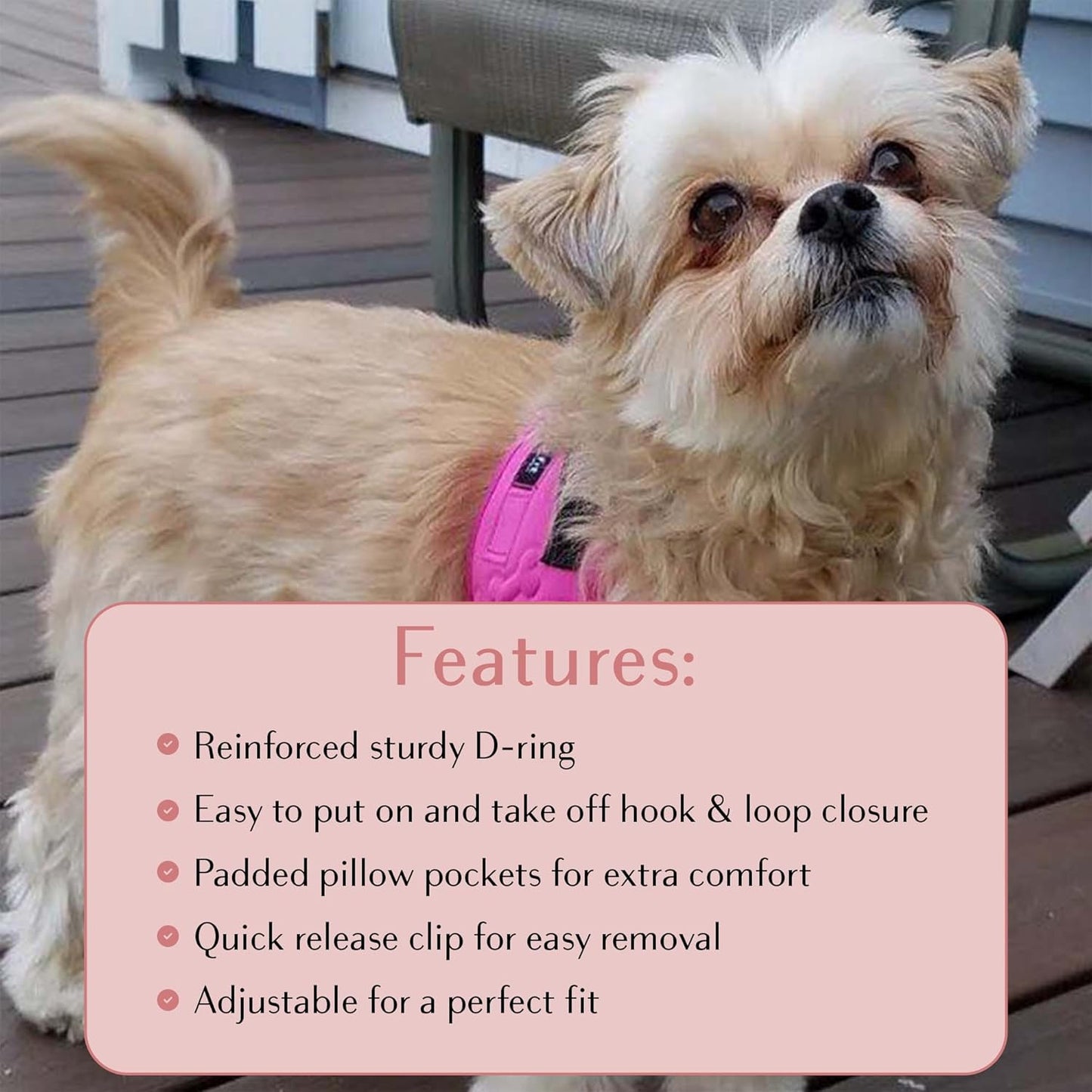 No Pull Dog Harness for Small, Medium & Large Dogs – Soft Padded, Adjustable Step-in Pet Vest with Leash Clips, Reflective Straps & Control Handle