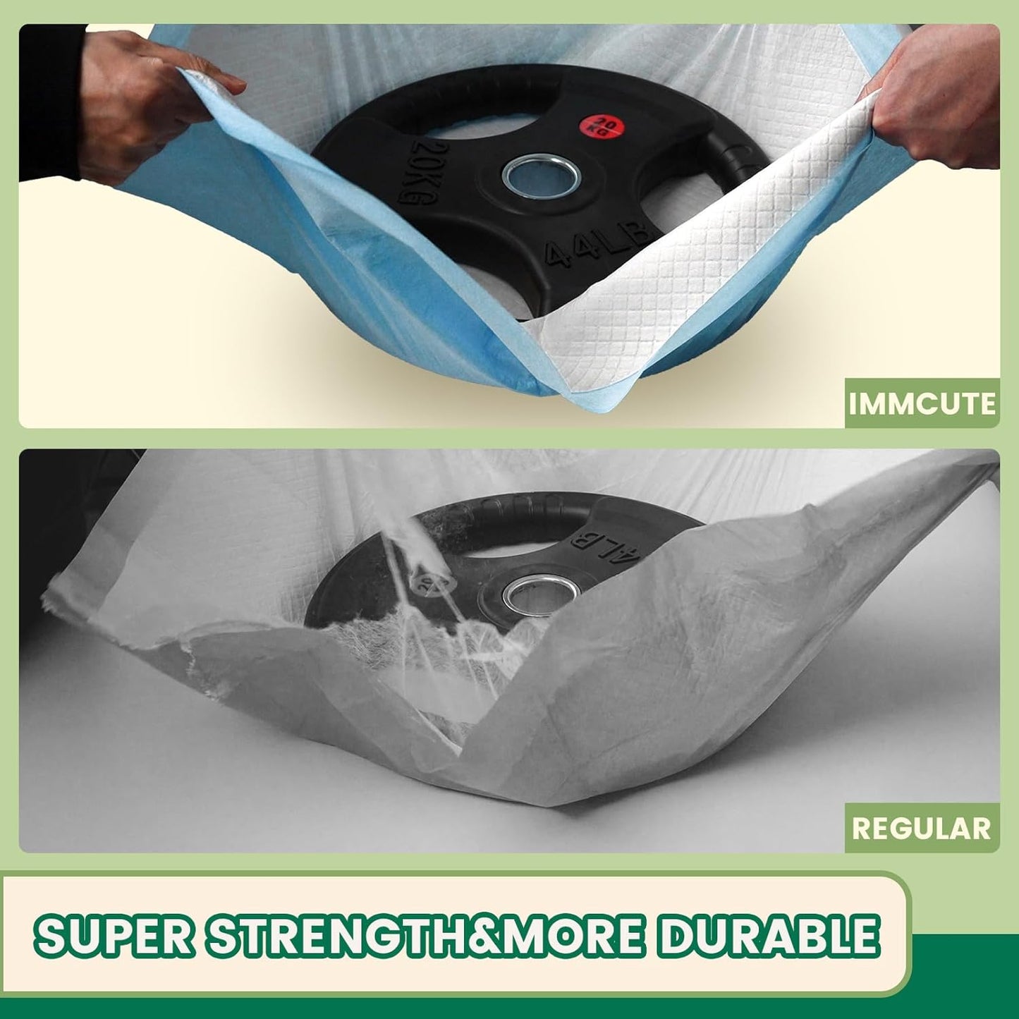 IMMCUTE 7 Layer Dog Pads 30x28 Inch, 50 Count - Super Absorbent Dog Pee Pads Extra Large, Tear-Resistant Thick Disposable Training Pads for Dogs & Cats