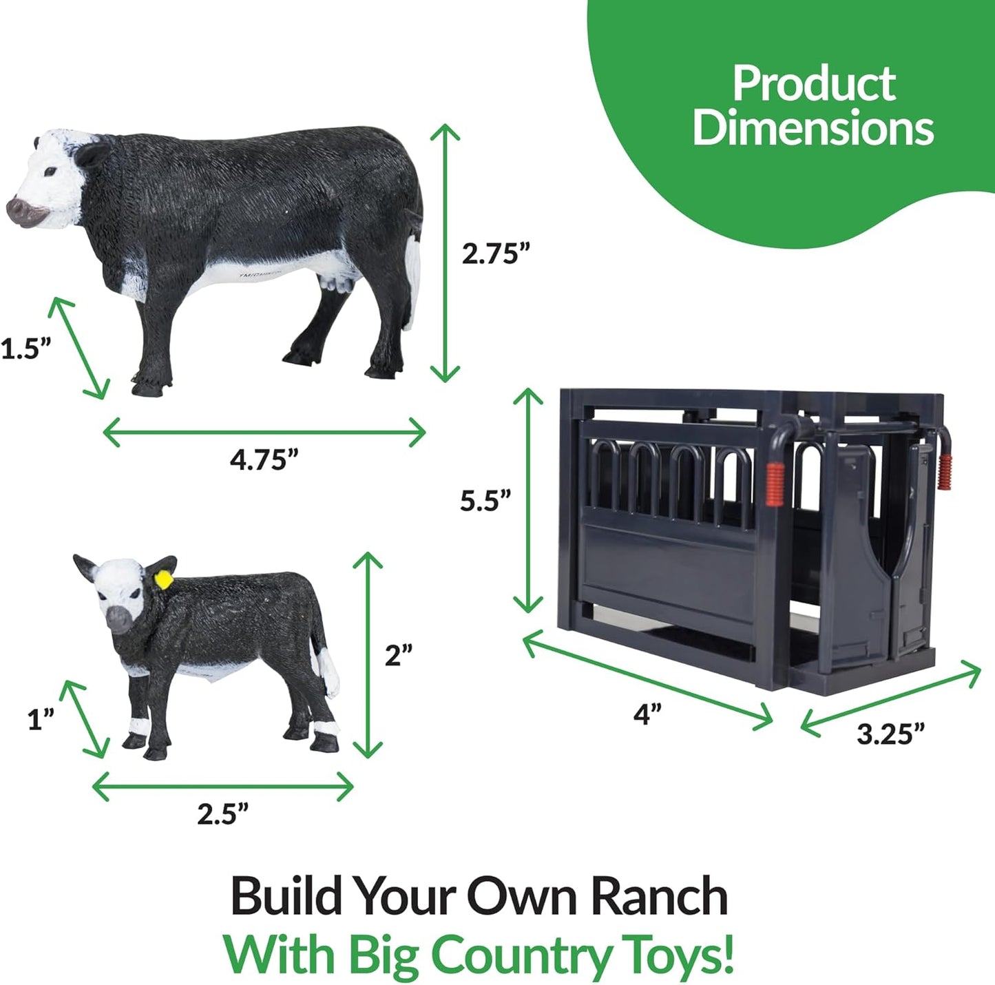 Big Country Toys 12-Piece Ranch Set - Farm Animal Toys for 3 Year Old Boys and Girls - Toy Figures & Playsets