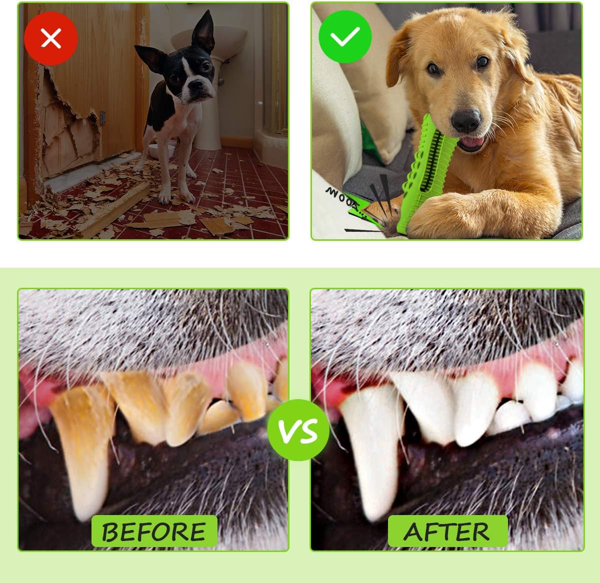 Dog Toys for Aggressive Chewers Large Medium Breed, Indestructible Dog Toothbrush Chew Toys, Squeaky Interactive Tough Extremely Durable, Dogs Toys to Keep Them Busy