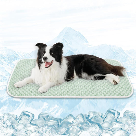 MICROCOSMOS Pet Cooling Mat & Sleeping Pad- Breathable Bubble Surface, EZ Clean. Keep Cooling for Pets, Kids and Adults in Summer.(Green, 48" x 24")