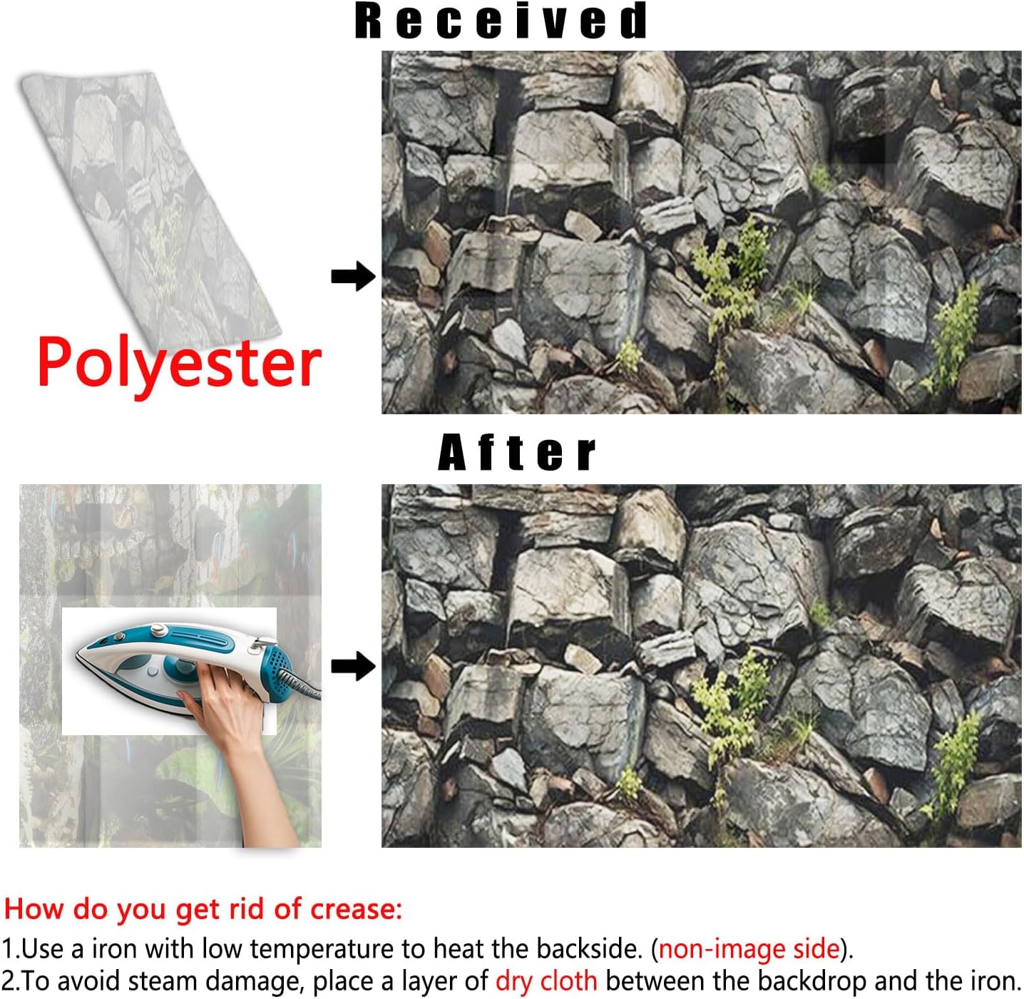 36X20IN Stone Aquarium Background, Rock Fish Tank Background, Natural Rocky Glass Terrarium Background with 8 EVA Double-Sided Tape