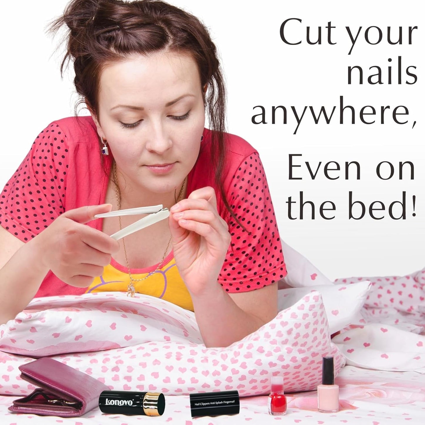 Konovo Nail Clippers for Women Travel,