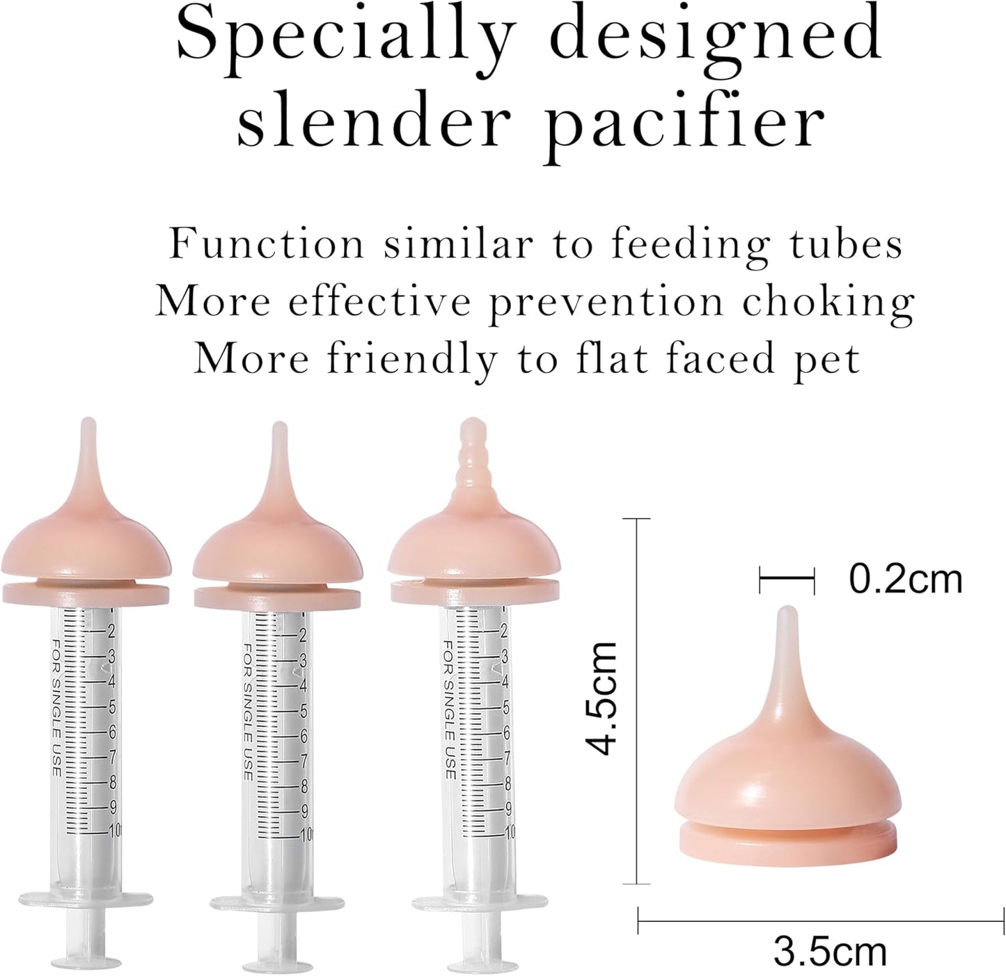 Pet Feeder Bottle, Silicone Feeding Nipple and Syringes for All Breed of Puppies and Other Animals Dongdong pet
