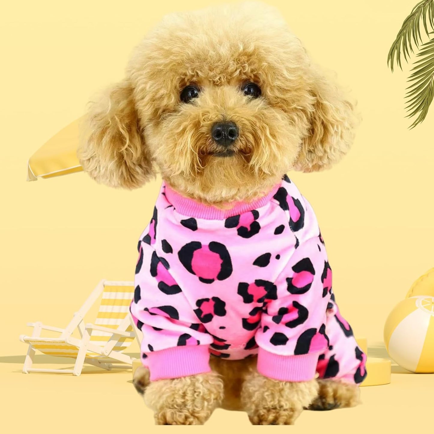 Vet-Approved Dog Pajamas Onesie for Small Dog Clothes - Lightweight Soft Stretchy Puppy Outfit - Certified Hypoallergenic Comfort Anxiety-Reducing (Pink,XS)