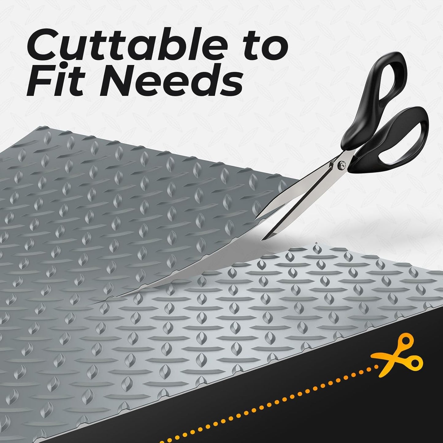 7.5 x 16 FT Garage Floor Mats for Under Car, 2.8mm Thickened Rubber Flooring Roll, S Size 120 SQFT Mat for Compact SUV, Sports Car