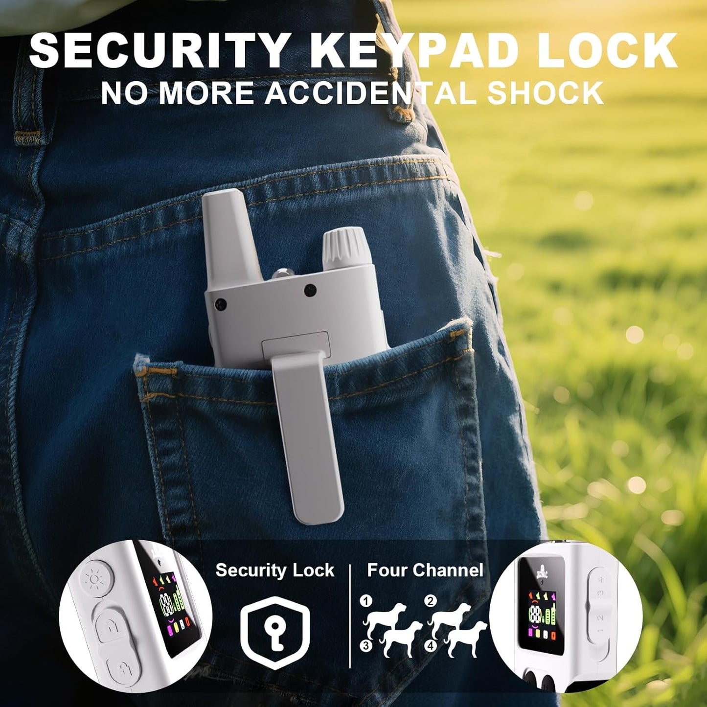 Dog Shock Collar - 4200FT Dog Training Collar with Remote Innovative IPX7 Waterproof with 4 Training Modes,Vibration and Shock,Rechargeable E-Collar for All Breeds