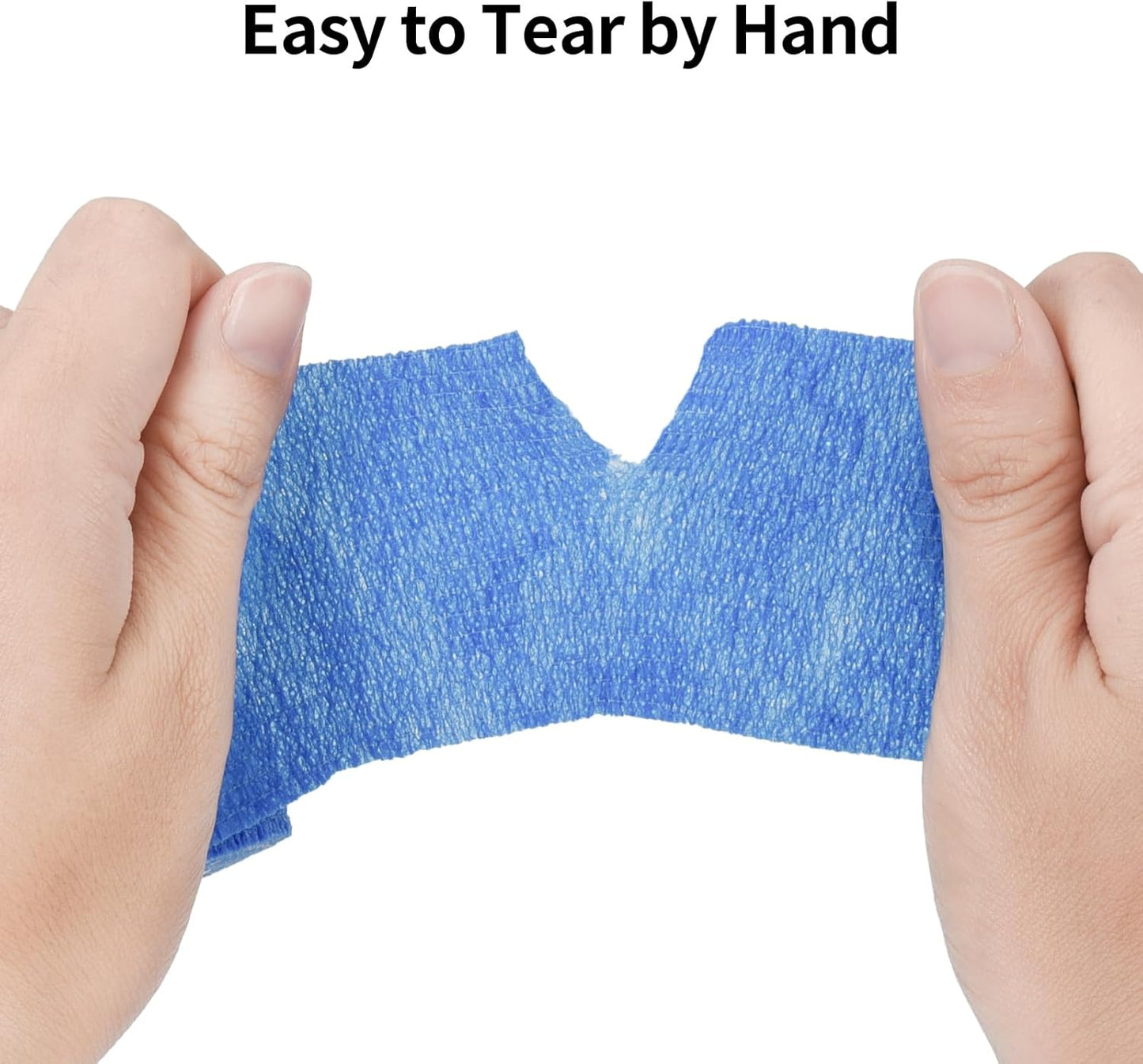 Self Adhesive Bandage Wraps 2 Inch x 5 Yards Athletic Tape Elastic Bandage Wrap for Wrist Ankle Finger Sports Tape Pet Vet Wrap for Dogs Breathable Cohesive Bandage, 12 Pack