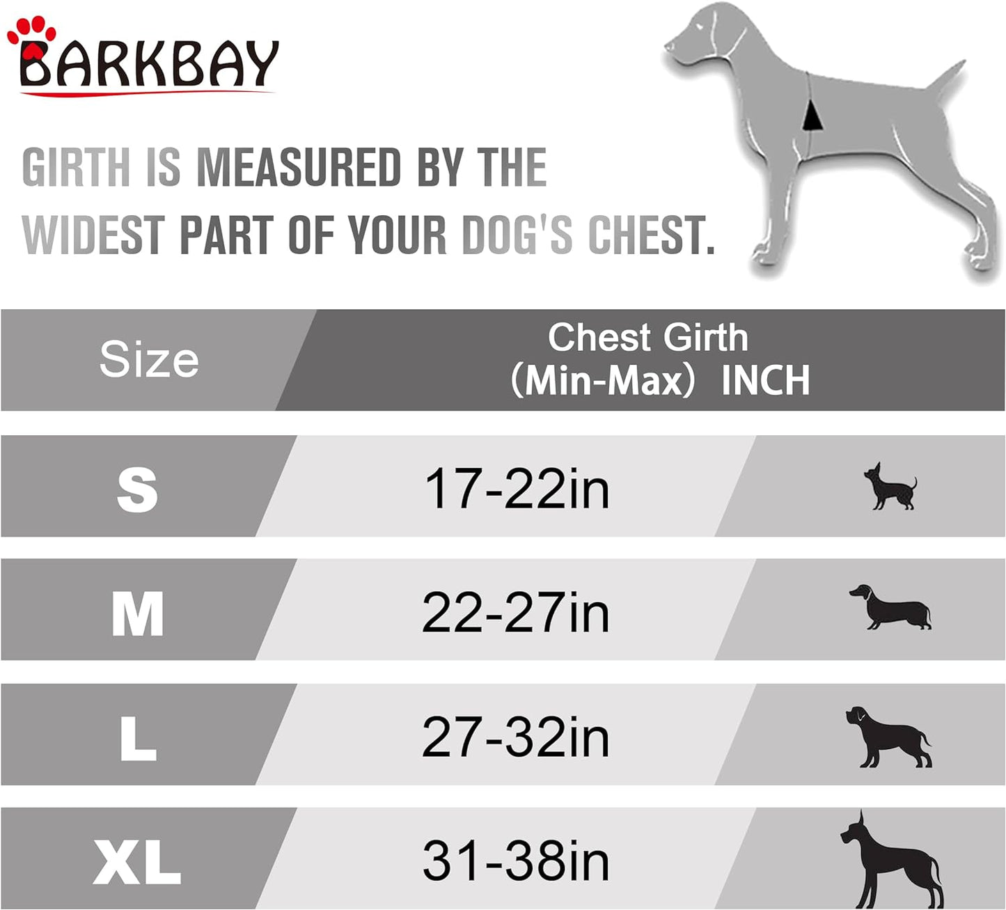 BARKBAY No Pull Dog Harness Front Clip Heavy Duty Reflective Easy Control Handle for Large Dog Walking(Dark Grey,M)