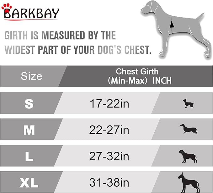 BARKBAY No Pull Dog Harness Front Clip Heavy Duty Reflective Easy Control Handle for Large Dog Walking(Red,XL)