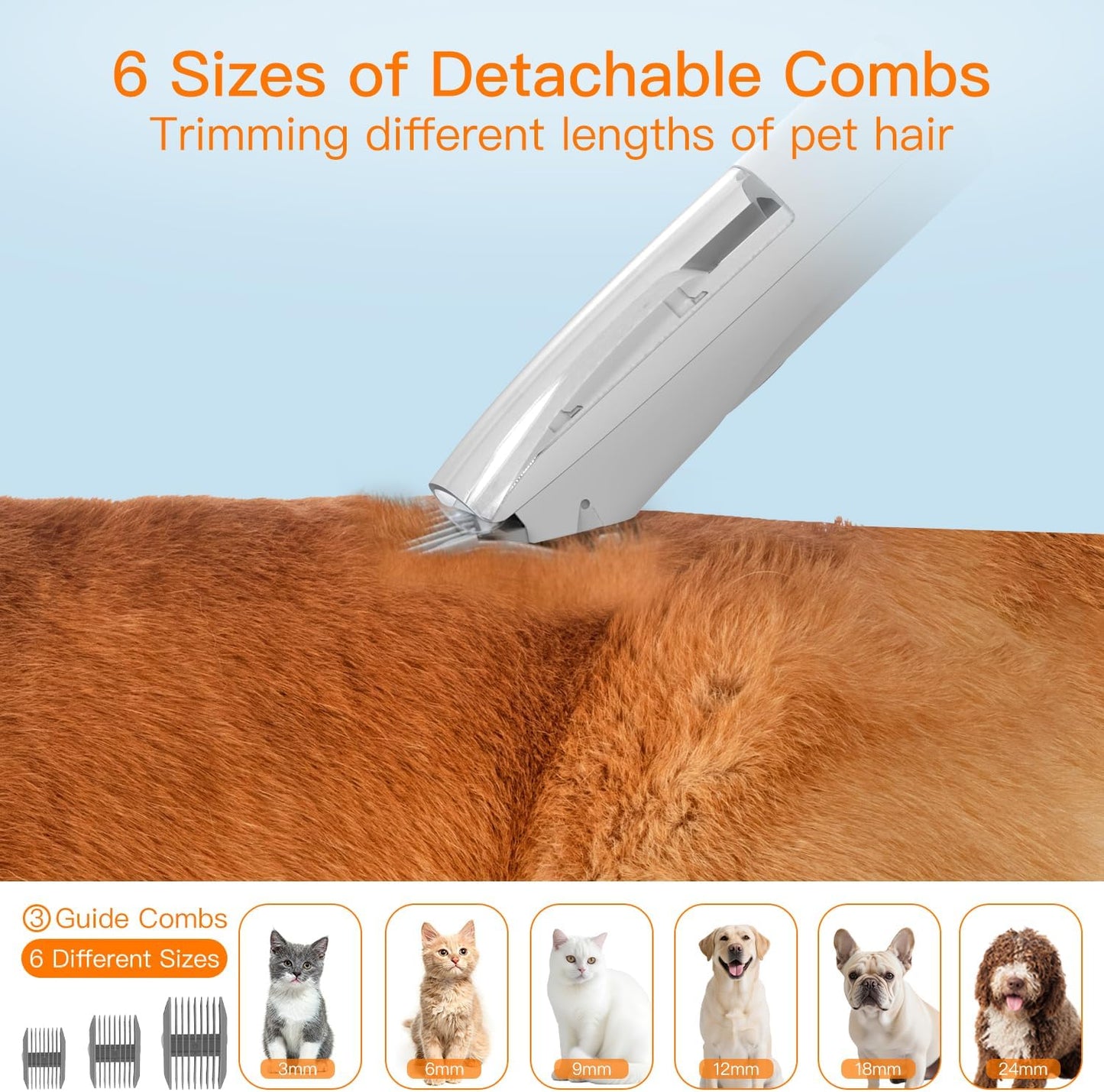AIRROBO Dog Grooming Vacuum Kit,12000Pa Strong Pet Vacuum for Shedding,Grooming Hai,Quiet,PG100,2L Large Capacity