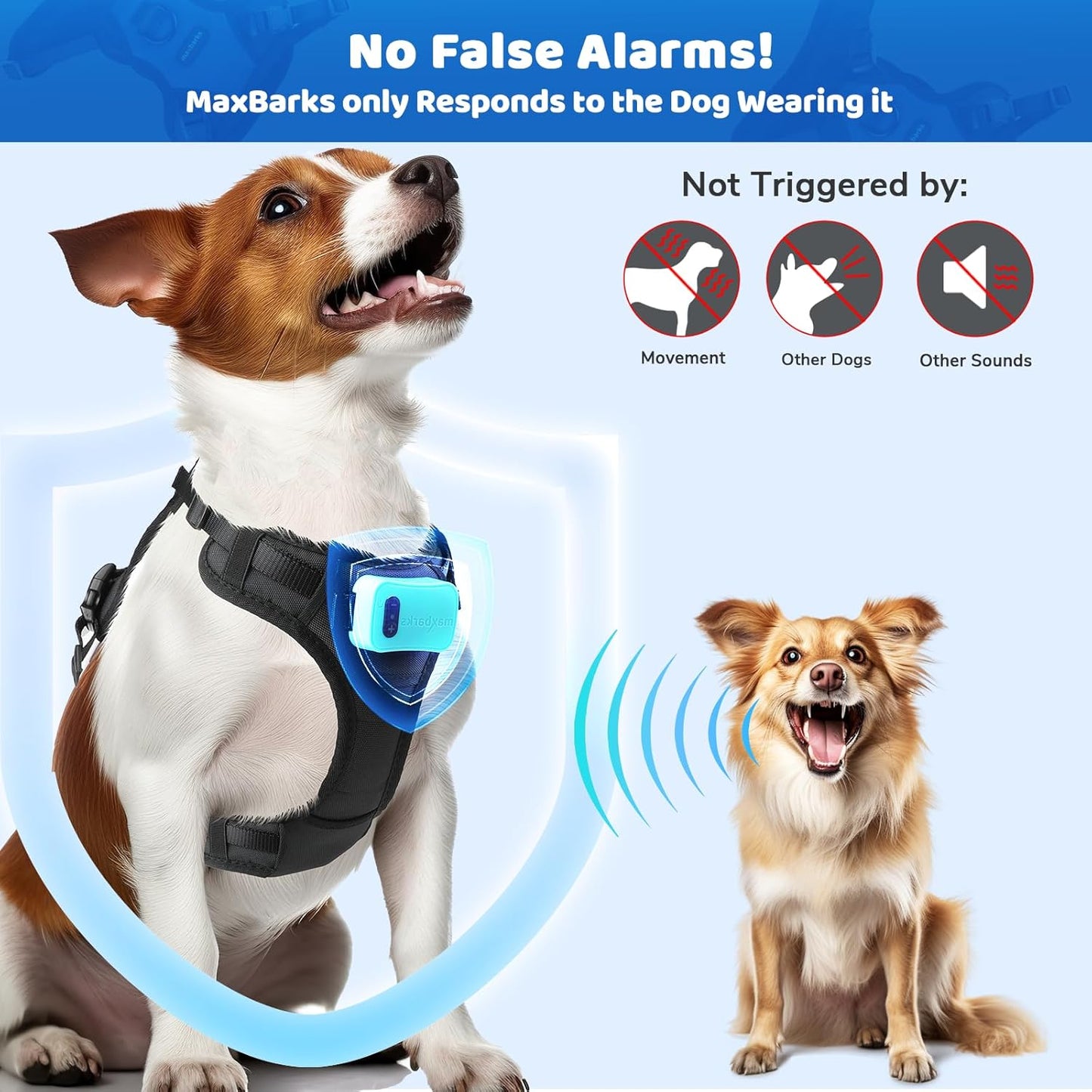 Bark Control Training Vest for Small Dogs - Rechargeable No Barking Device for Dogs - Bark Deterrent with 5 Sensitivity Levels, Adjustable Straps, D-Ring - No False Alarms or Throat Prongs
