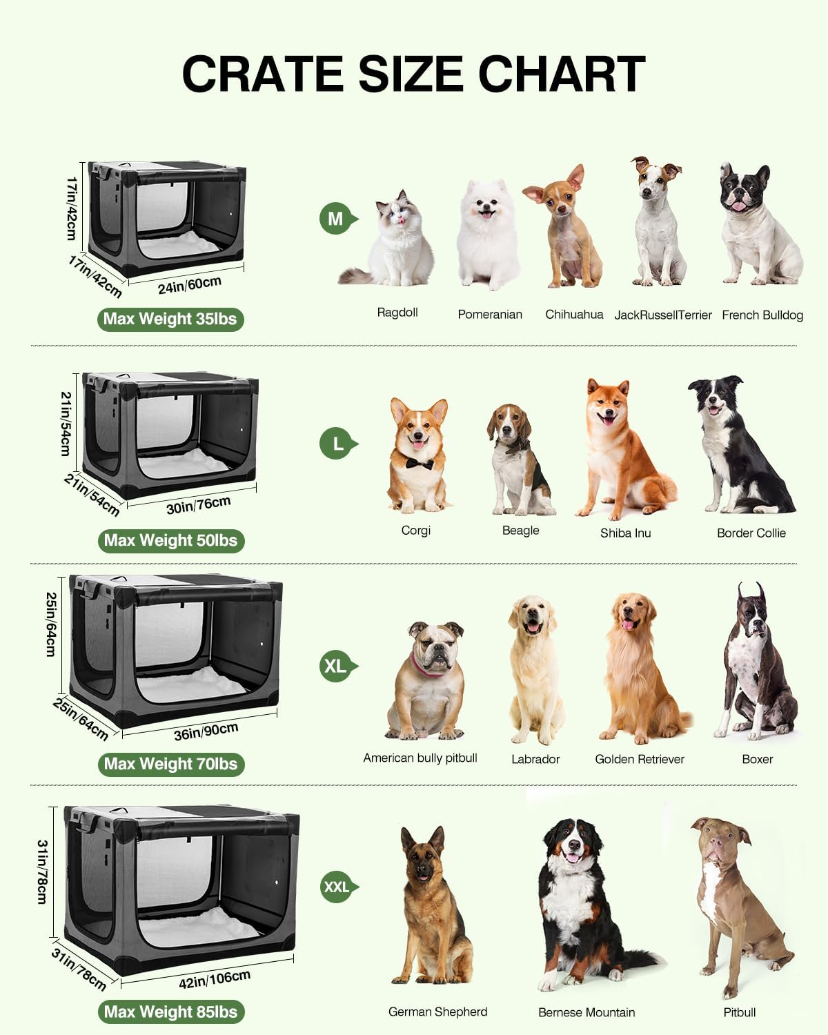 30-Inch Collapsible Travel Dog Crate, Portable 4-Door Soft Kennel for Medium to Large Dogs, Durable Mesh Windows, Indoor/Outdoor Use, Foldable, with Storage Bag (Grey)