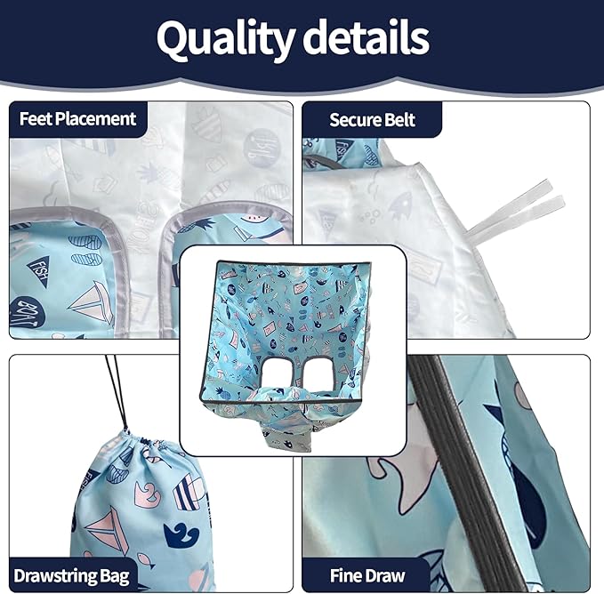 Shopping Cart Cover for Pets Dogs-Waterproof and Cooling Material,Portable and Easy-on Stretch Design with Carry Bag