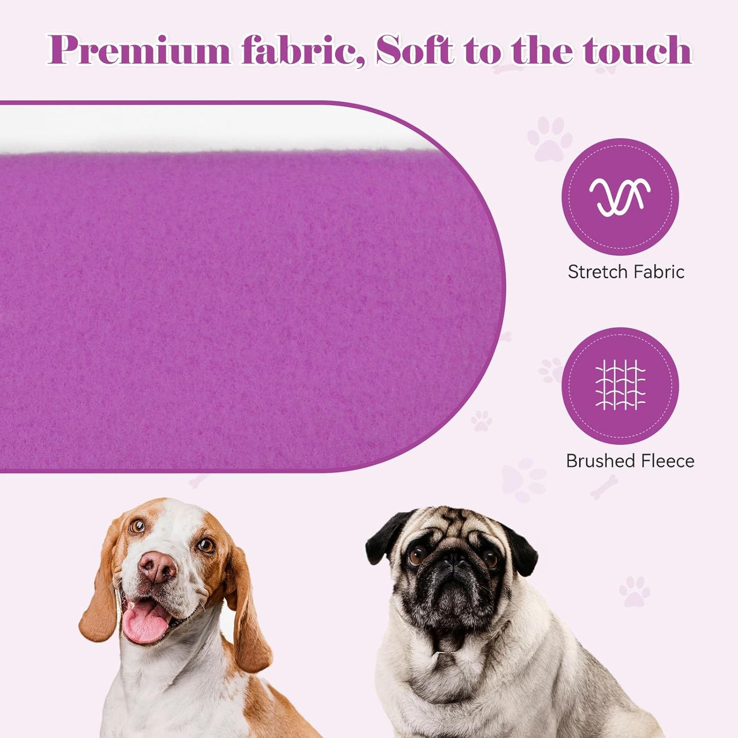 Purple Dog Hoodie Sweatshirt with Pocket - Soft Brushed Fleece Dog Clothes for Small Dogs (XS)