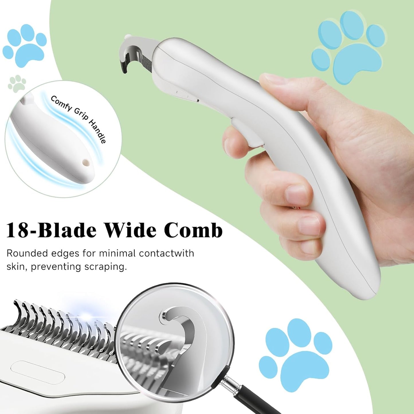 Undercoat Shedding Brush for Dogs & Cats – Professional Deshedding & Dematting Tool – Grooming Comb for Long Hair, German Shepherds & All Pets