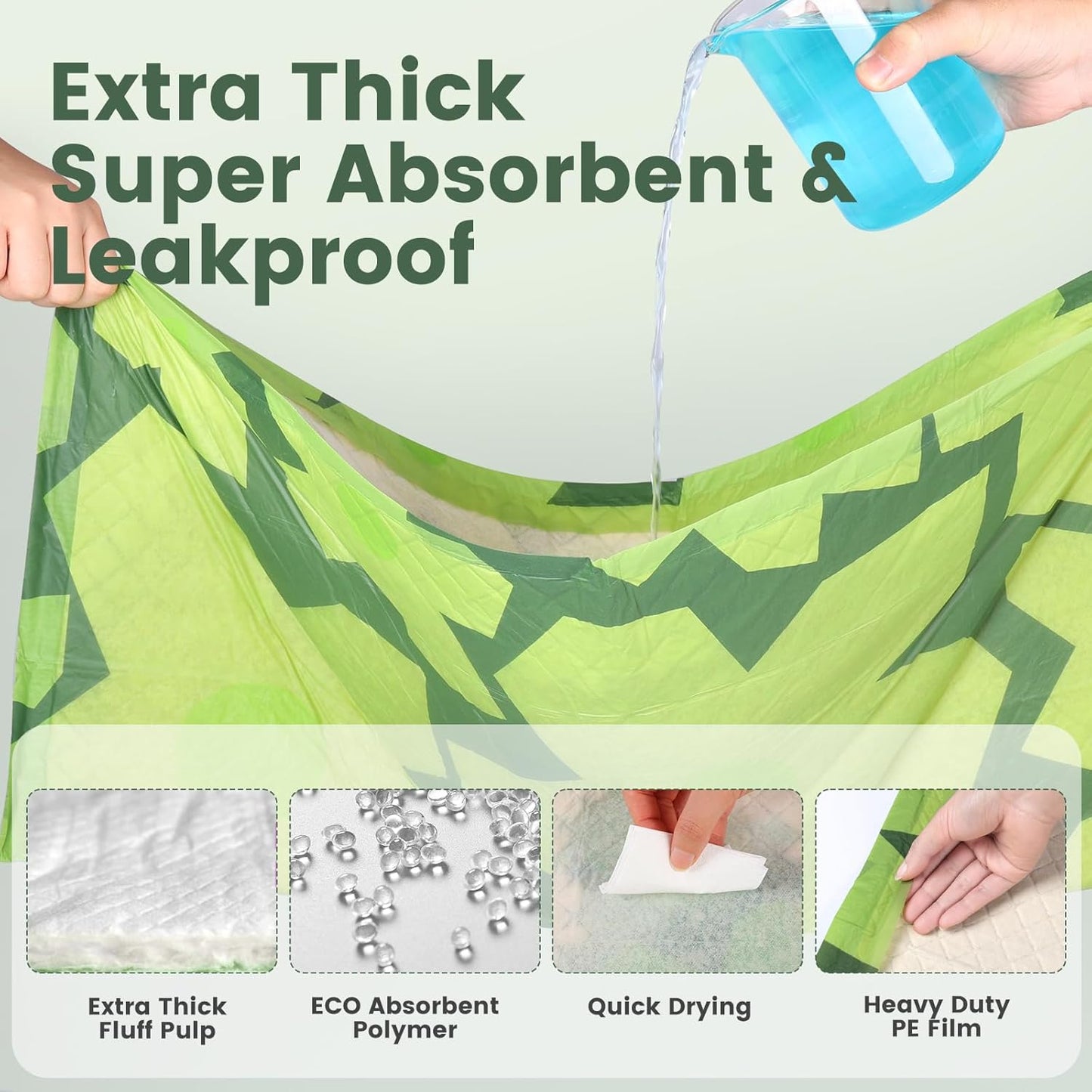 Gardner Pet Disposable Puppy Pads XL, 28" x 30" Dog Pee Pads for Dogs, Super Absorbent & Leak-Proof Full Edge-Wrapping Extra Thick Dog Potty Training Pads (50 Count)