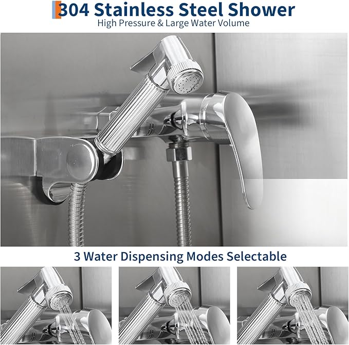 JoyJoy Stainless Steel Dog Washing Station - Dog Bath Tub for Large, Medium, Small Dogs, Pet Grooming Tub with Ramp, Non-Slip Grate, Shower, Soap Box, Faucet, Drain for Home & Outdoor（38"）