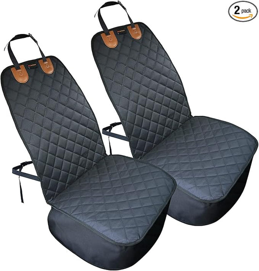 Paw Jamboree 2PCS Dog Car Front Seat Covers Scratch-Proof Pet Car Seat Cover Non-Slip Car Seat Protector for Dogs Bucket Seat Cover for Trucks, Cars & SUVs