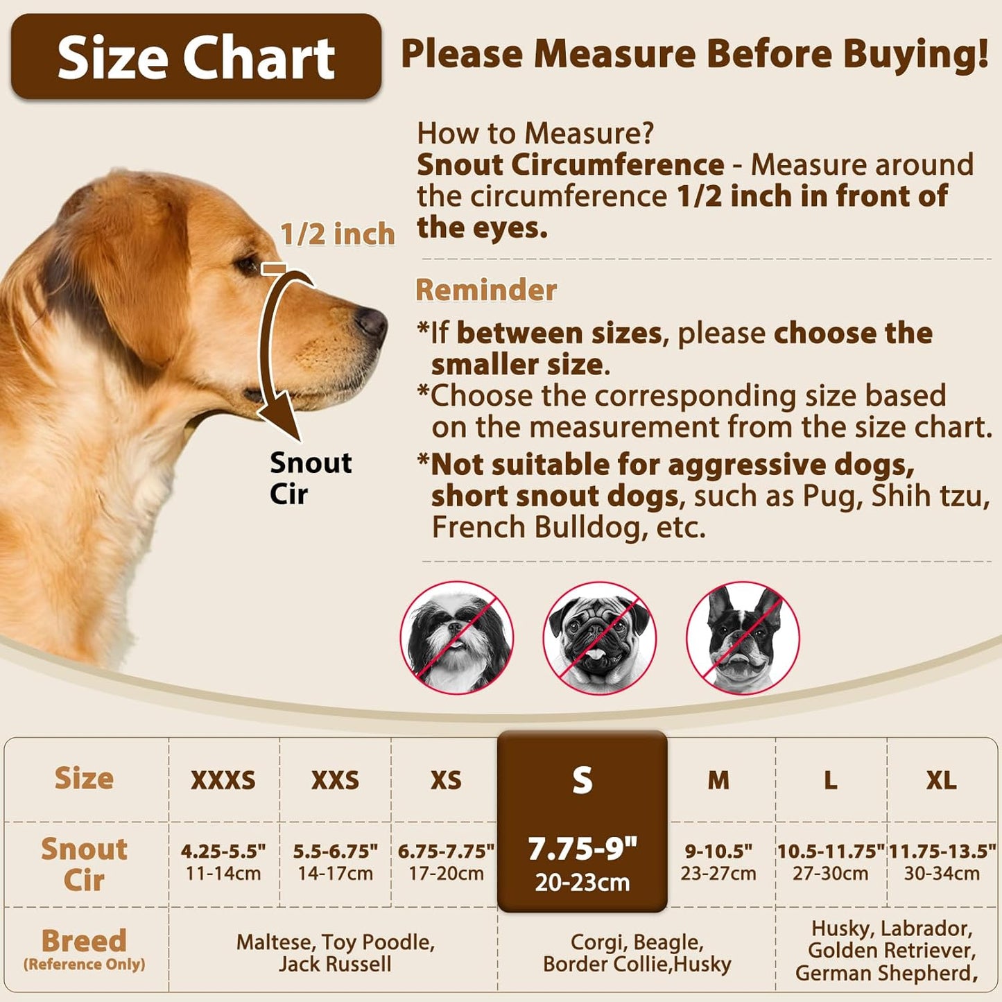 Crazy Felix Nylon Dog Muzzle for Small Medium Large Dogs Dachshund Beagle Poodle Labrador, Air Mesh Breathable and Drinkable Pet Mouth Guard for Anti-Biting Chewing Scavenging