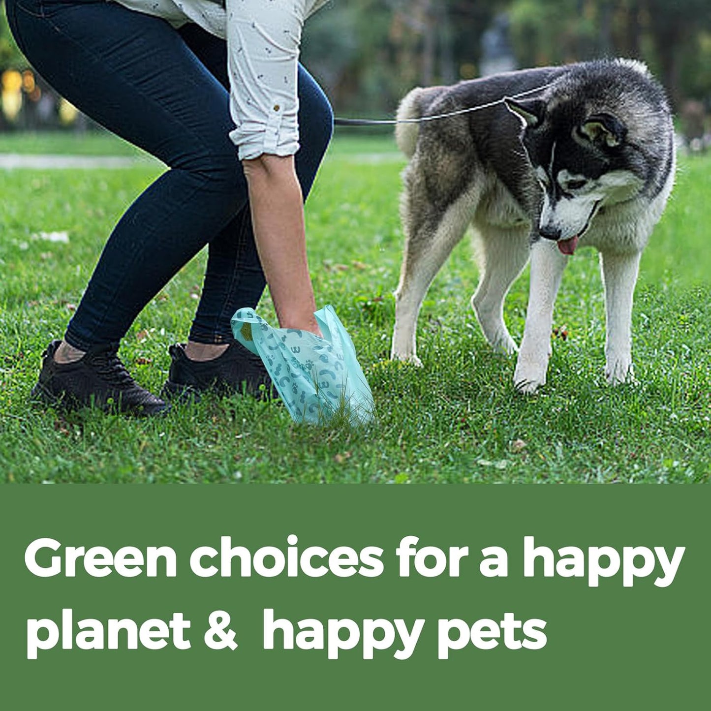 Poop Bags for Dog and Cat - Biodegradable 100% Leak-Proof Pet Waste Bags with Handle, 180 Count, Cornstarch Based Extra Thick, for Dog Poop and Cat Litter Disposal (Unscented)