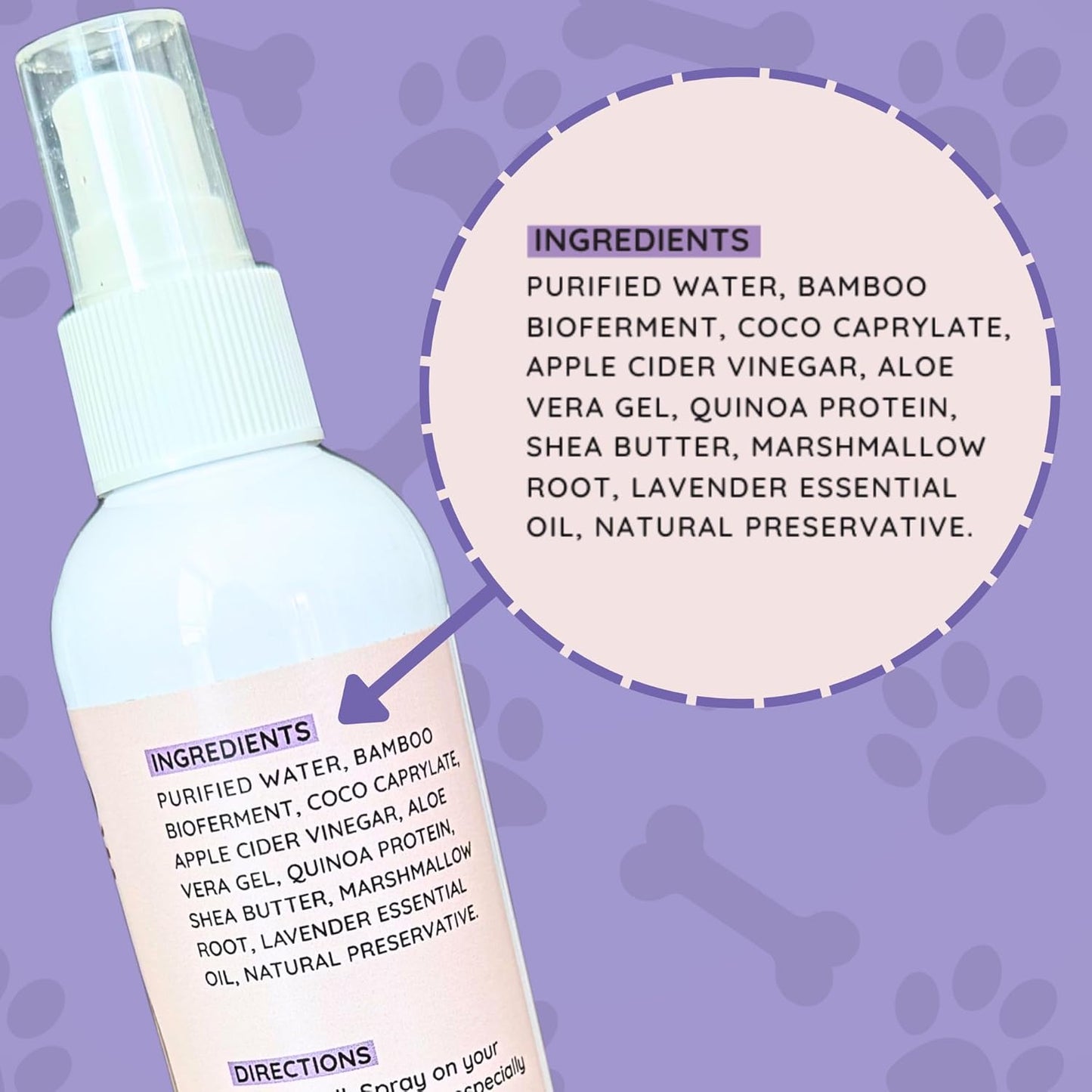 Dog Detangler Spray Dematting for Doodle - Natural Dog Leave in Conditioner Spray for Grooming and Mat Removal, Detangler Spray for Dogs Matted Hair, Puppy Poodle Detangler & Grooming