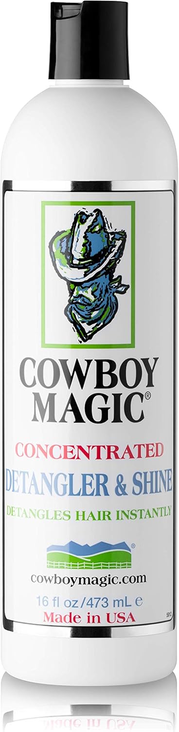 Cowboy Magic Shampoo + Conditioner + Detangler & Shine 16 Ounce each With Silk Panthenol and Honey Great For Horse, Humans, And Dogs Too Silky Coats And Hair