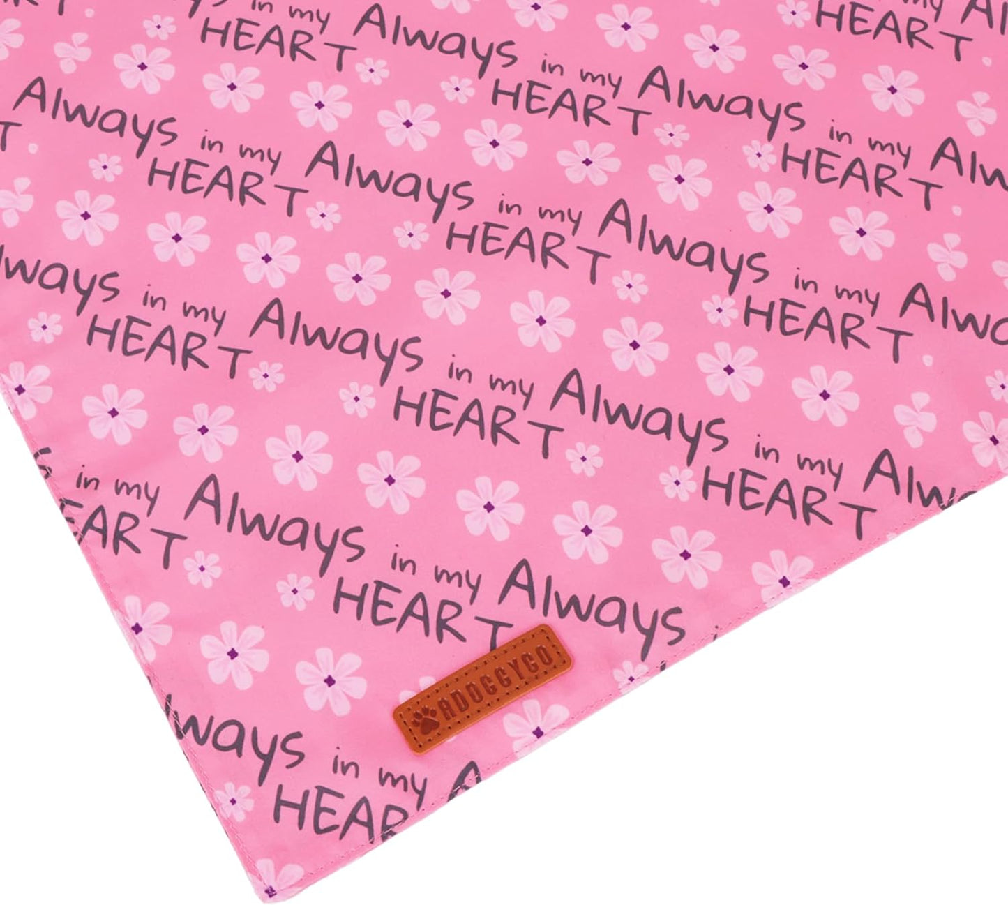ADOGGYGO Valentine Dog Bandanas, Heart Love Floral Pet Scarf, Multi Size Offered, Pink Blue Pet Valentine Bandana for Large and Extra Large Dogs (X-Large)