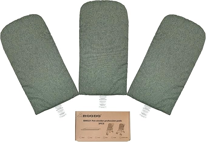 ROODO Pet Stroller Inner Pad for Exclusive Use,Original,Replaceable,Easy to Clean,Set of 3 pc(Cationic ash)