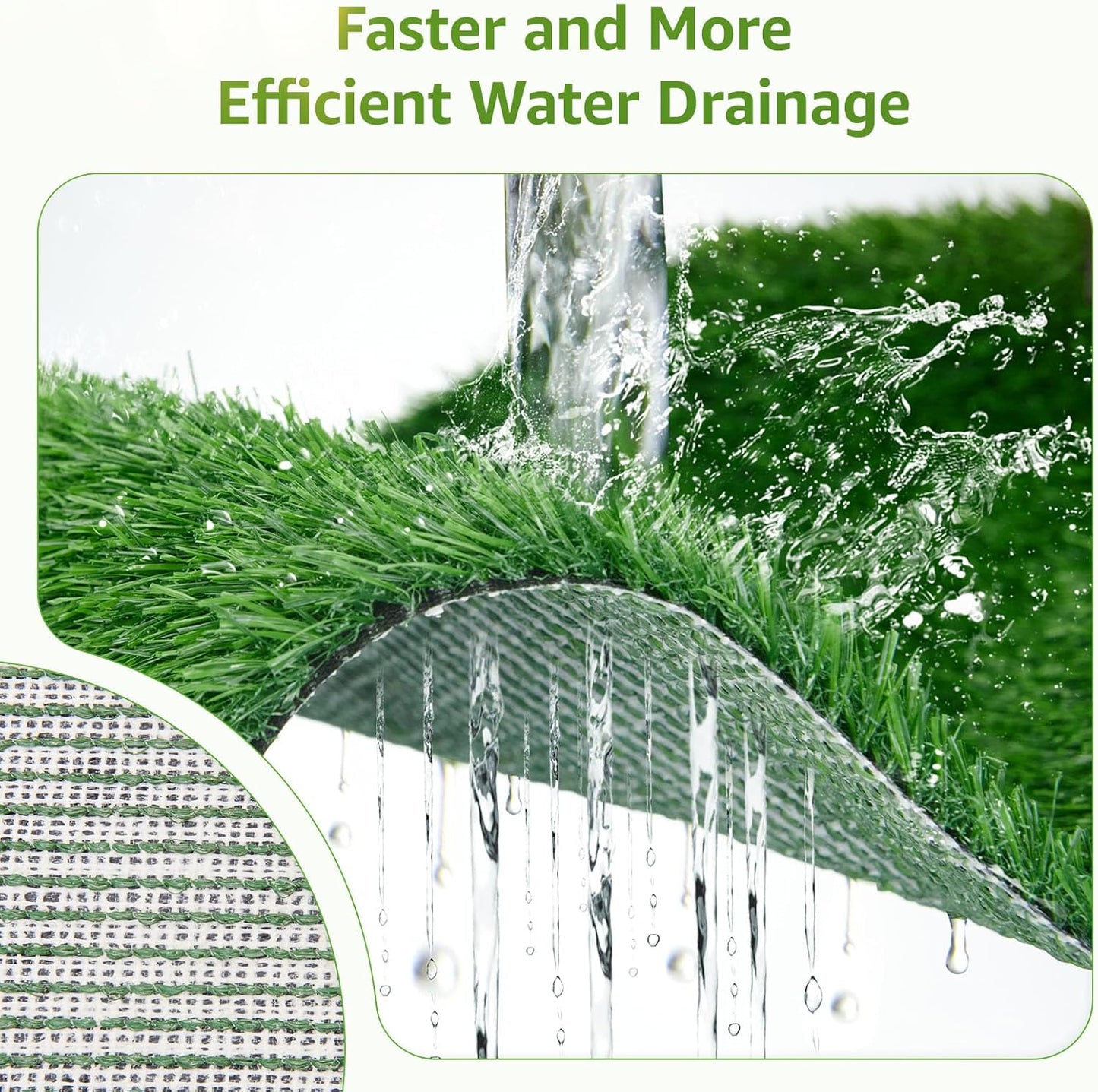 LOOBANI Dog Grass Pee Pads, Artificial Dog Grass Pads for Potty Tray, Fake Grass for Dogs to Pee On, Outdoor Indoor Pee Grass for Dog Potty (31*51 inch)