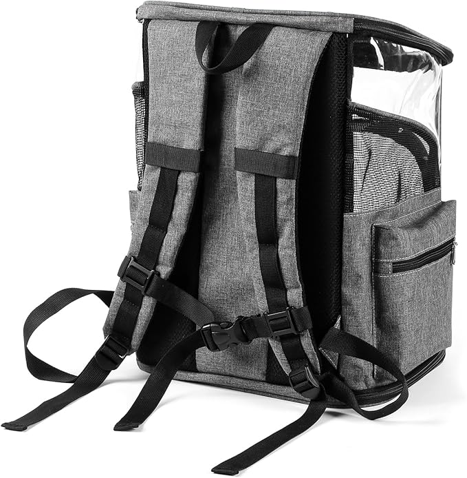 Cat Carriers Dog Carrier Pet for Small Medium Cats Dogs Puppies up to 25 Lbs, TSA Airline Approved Soft Sided, Collapsible Travel Puppy - Black Grey (L: 15.8" LX12.6 WX19.7 H, Black)