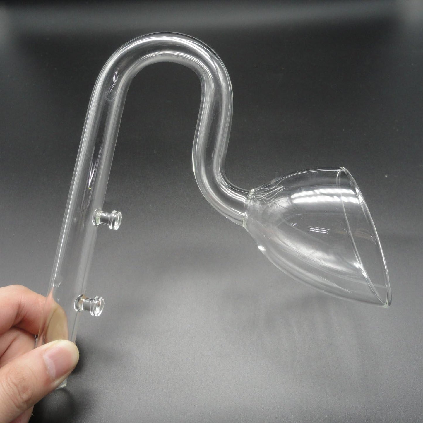 Glass Lily Pipe Outflow for Aquarium Planted Tank (17mm for 16/22mm (5/8" ID) tubing)