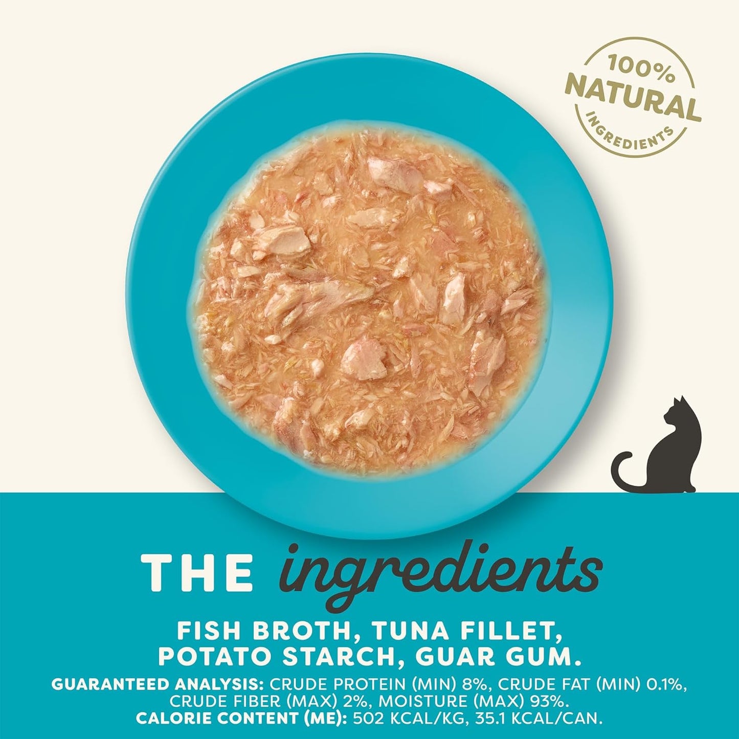 Applaws Natural Wet Cat Food in Gravy, Limited Ingredient Canned Wet Cat Food, No Additives, Made with Natural Ingredients, Tuna Fillet in Gravy (24 x 2.47oz Cans)