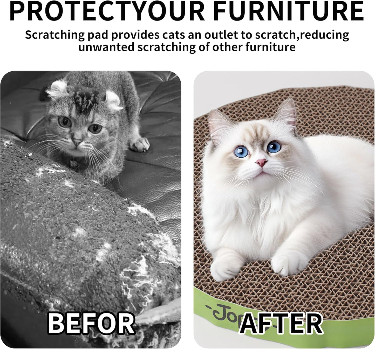 Round cat Scratcher Refill 9.84 inch Diameter 7/8 inch Thickness Scratcher Replacement Pads Scratching Board Circle cat Scratcher Scratch pad (Green and Yellow Cardboard 2PCS)