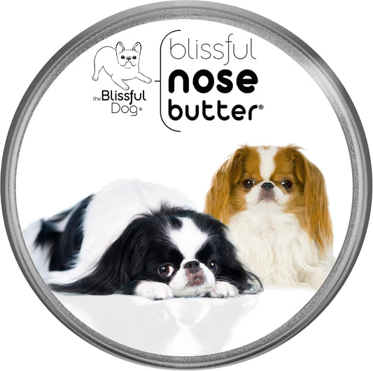 The Blissful Dog Japanese Chin Nose Butter for Dry, Cracked Skin, Lick-Safe Dog Nose Balm with Moisturizing Shea Butter, Almond, Olive, and Essential Oils, Pet Supplies, Uncented, 4 oz.