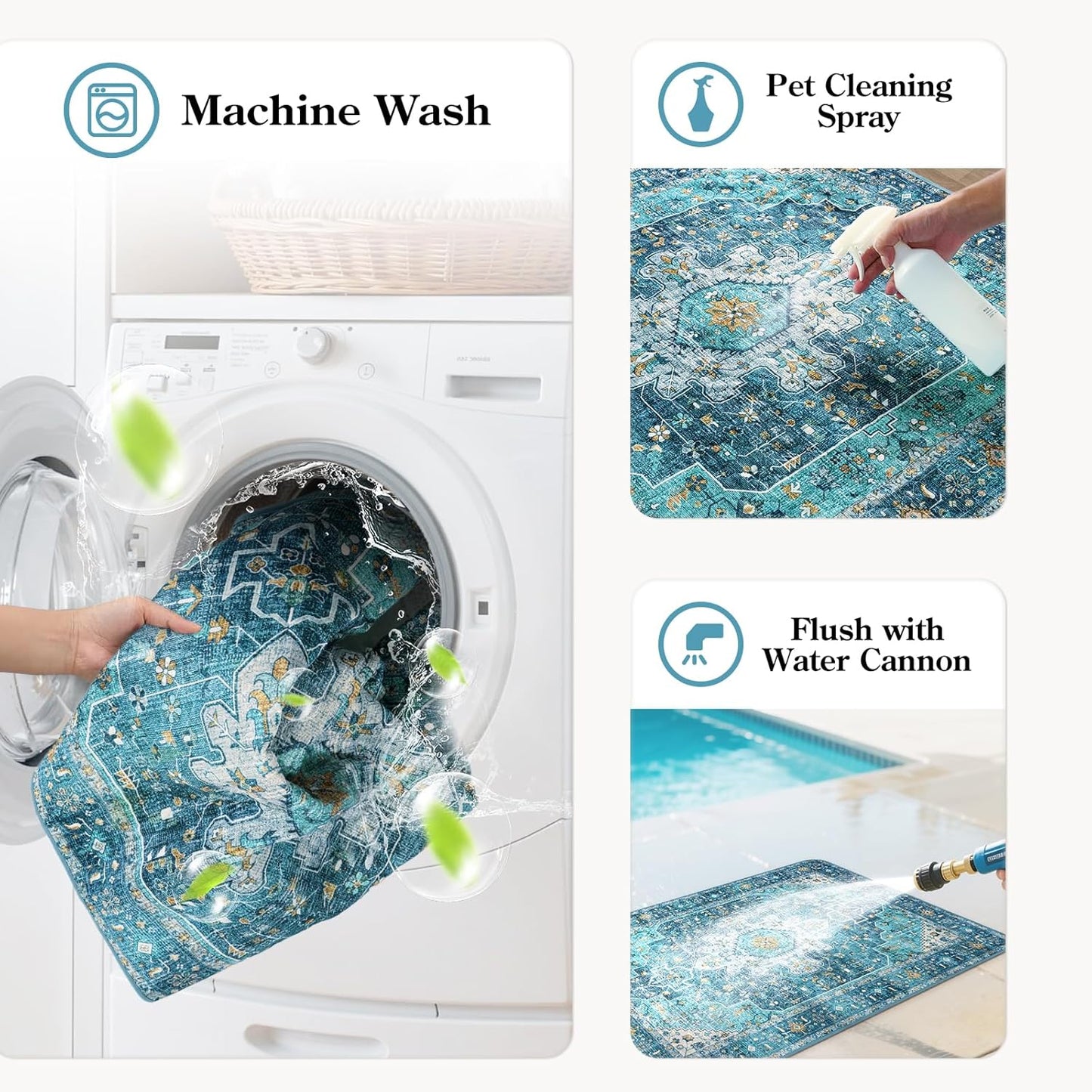 HAOCOO Washable Pee Pads for Dogs, Super Absorbent Reusable Puppy Training Pads, (2 Pack) 2Ft x 2Ft Blue Waterproof Leak-Proof and Non-Slip Whelping Pads Potty Pads for Pet Housebreaking