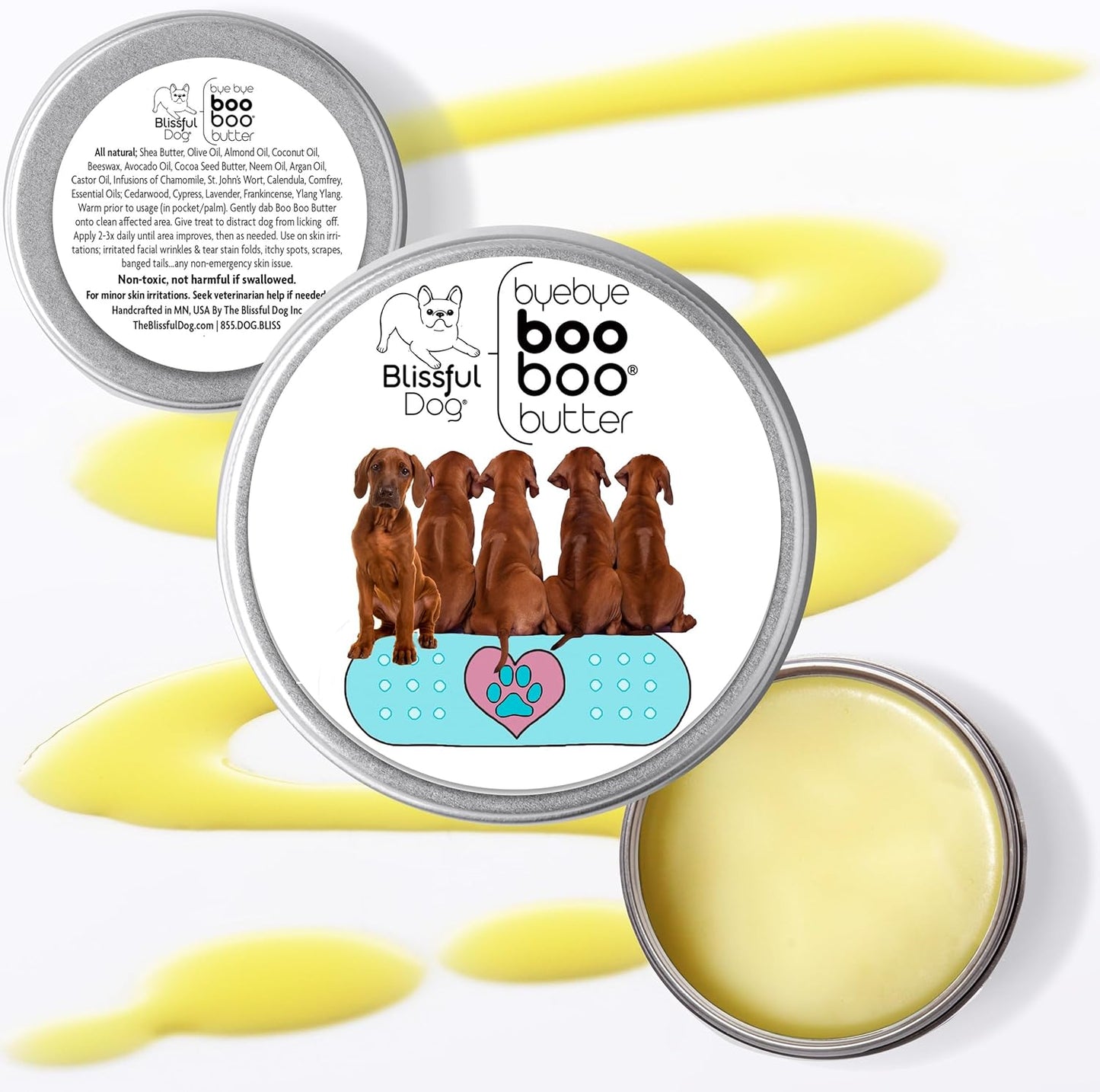 The Blissful Dog 2 oz TIN Rhodesian Ridgeback Booboo Butter