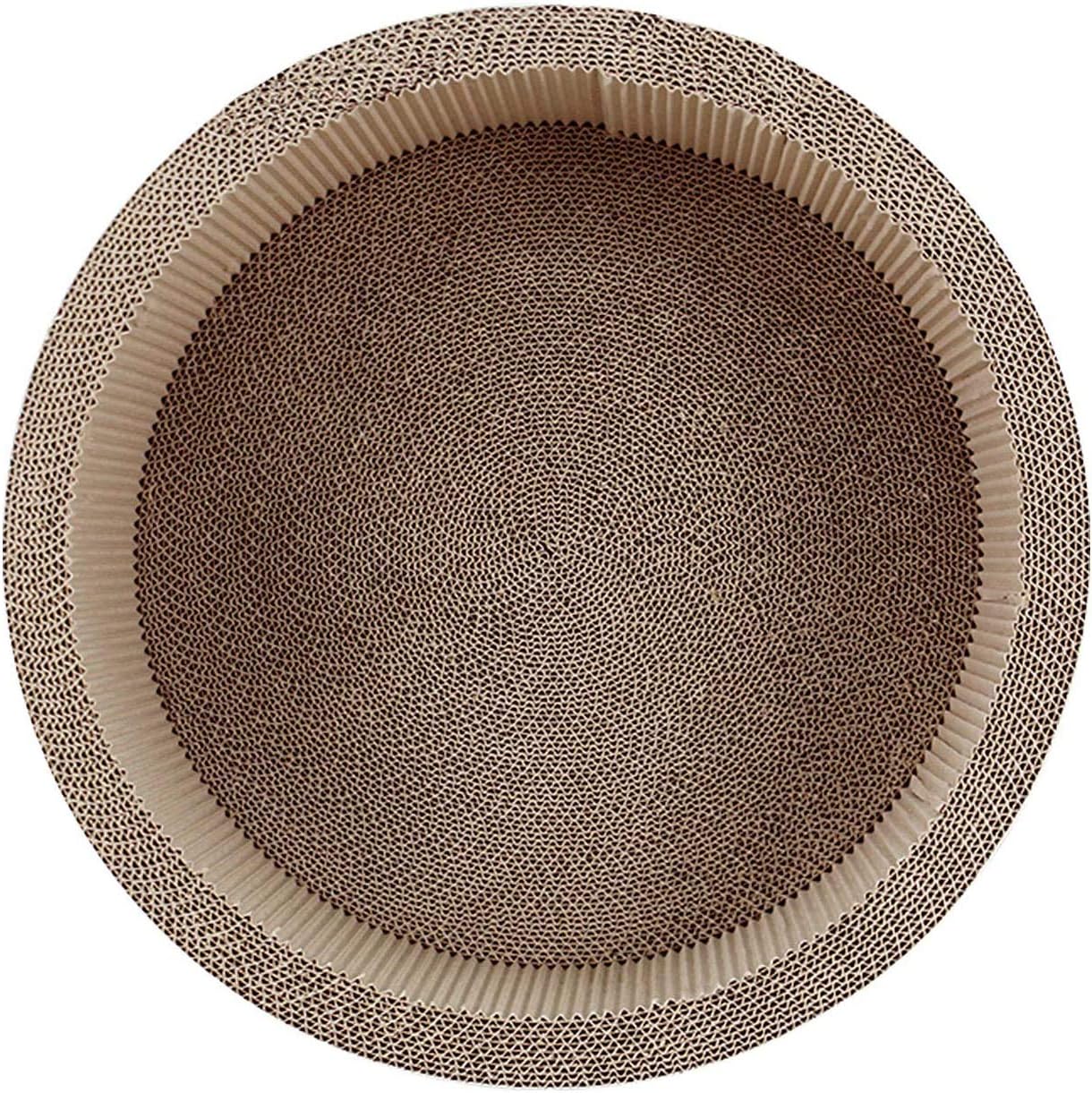 Cat Scratcher Post & Board, Round Cat Scratching Lounge Bed, Durable Pad Prevents Furniture Damage, 17.32'' x 17.32''x 6.11''