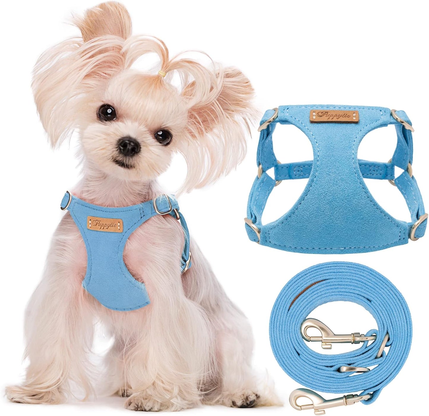 Puppytie Ultra-Light No-Pull XXS Dog Harness – Escape-Proof Adjustable Vest for Small Breeds (2.2-6lbs)