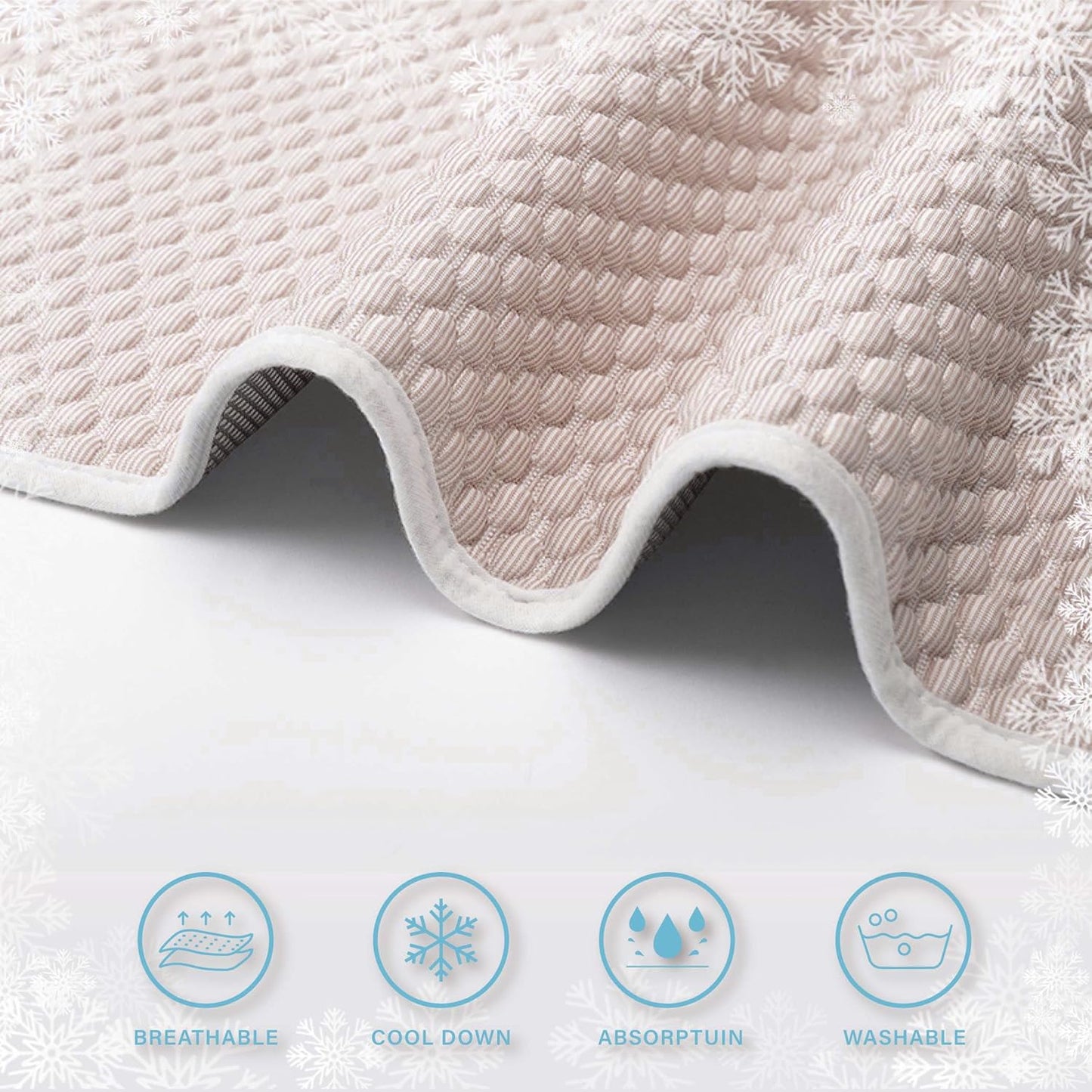 MICROCOSMOS Pet Cooling Mat & Sleeping Pad- Breathable Bubble Surface, EZ Clean. Keep Cooling for Pets, Kids and Adults in Summer.(Brown, 59" x 40")