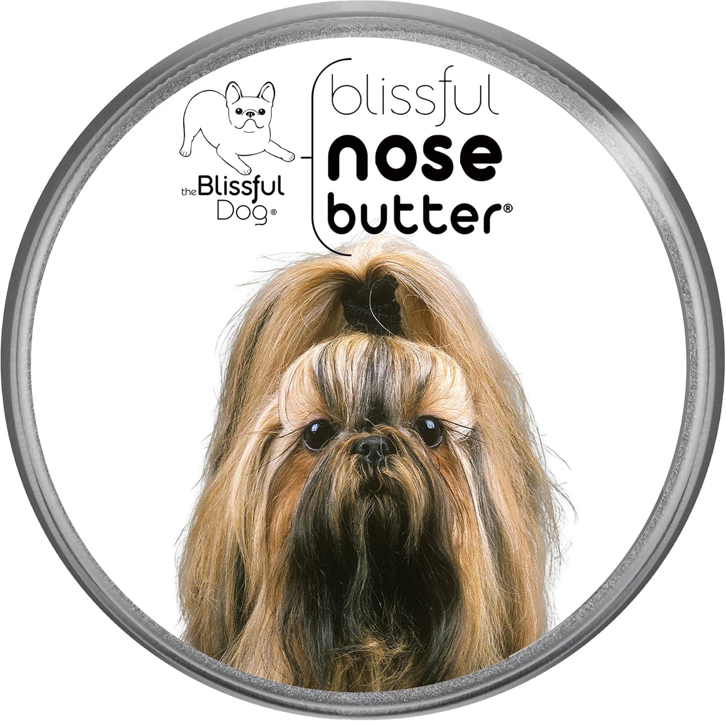 The Blissful Dog Shih Tzu Nose Butter for Dry, Cracked Skin, Lick-Safe Dog Nose Balm with Moisturizing Shea Butter, Almond, Olive, and Essential Oils, Pet Supplies, Uncented, 1 oz.