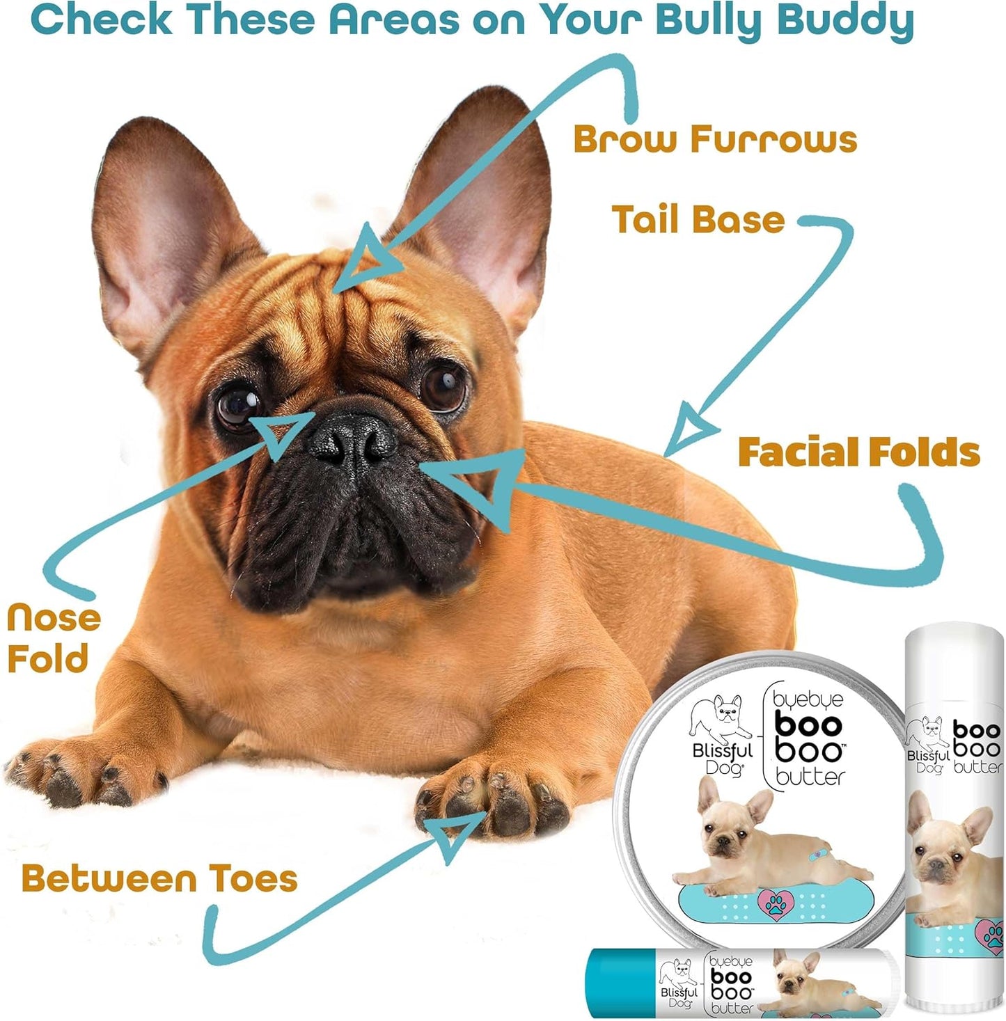 The Blissful Dog .50 oz Tube French Bulldog Booboo Butter