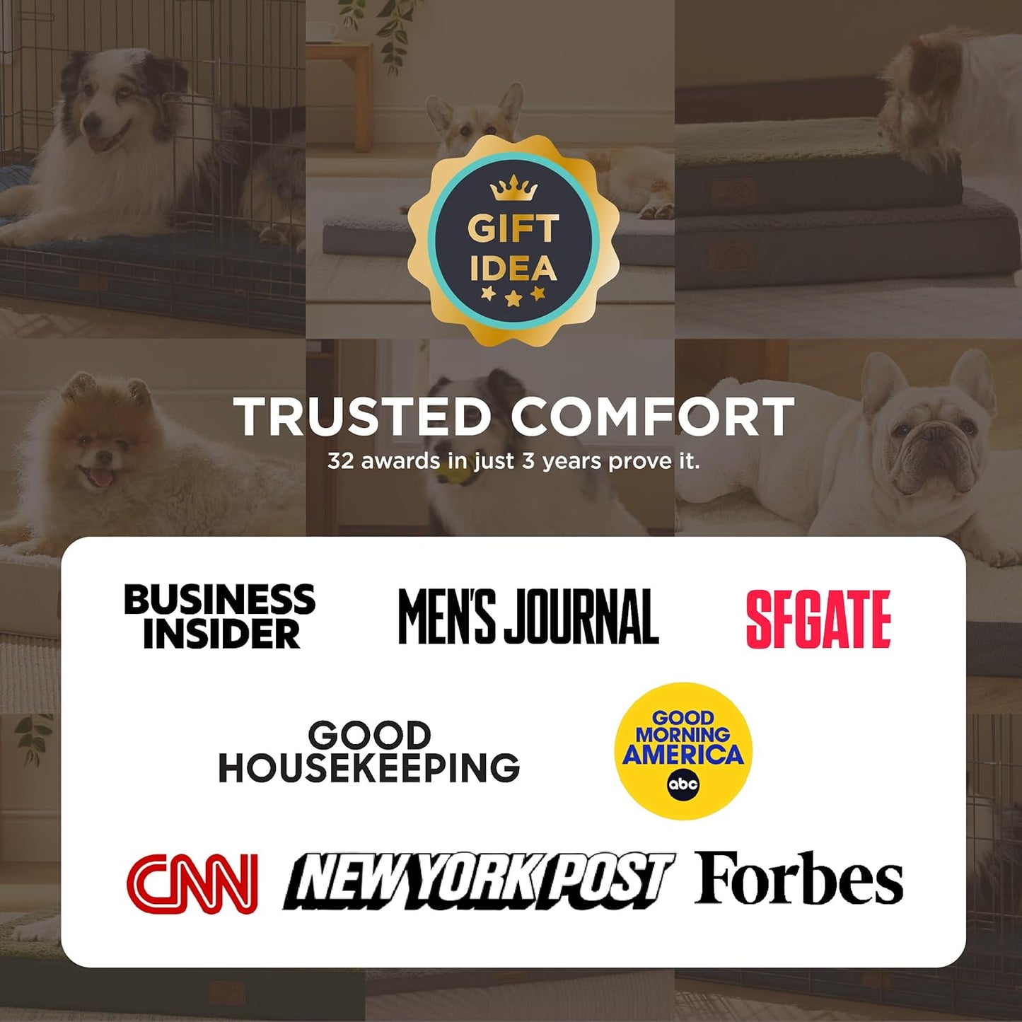 Bedsure Dog Bed Medium Size Dog - Orthopedic Flat Puppy Beds with Removable Washable Cover, Egg Crate Foam Pet Mat, Suitable for Pet Up to 35 lbs