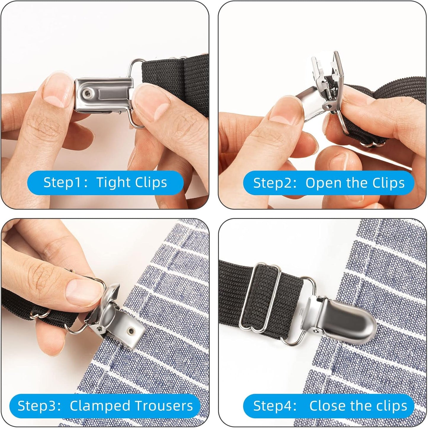 Adjustable Boot Straps Pant Stirrups Clips Boot Clips
