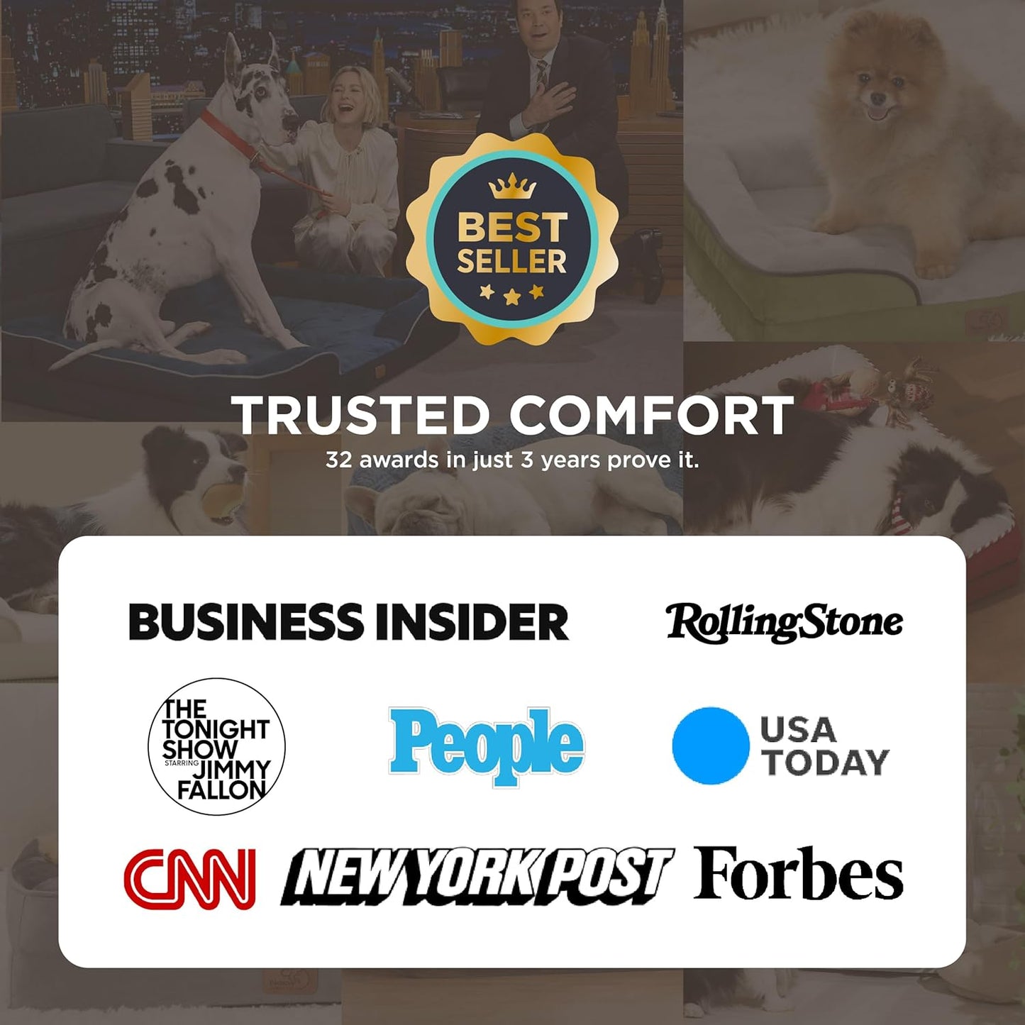 Bedsure Orthopedic Dog Beds Large Sized Dog - Washable Large Dog Cat Bed Waterproof, Comfort Dogs Couch Sofa with Washable Removable Cover, Pet Bed with Nonskid Bottom, Pink, 35"