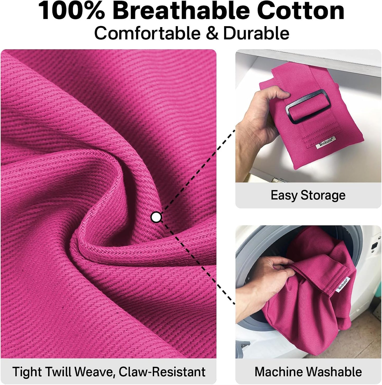 [Cozy Travel] Cat Carrier Pouch, Soft Cat Carrier for Small Cats, Carrying Sack, Restraint Bag for Nail Trimming, Vet Visits, Giving Meds, Dental Care, Car Travel - Magenta Pink