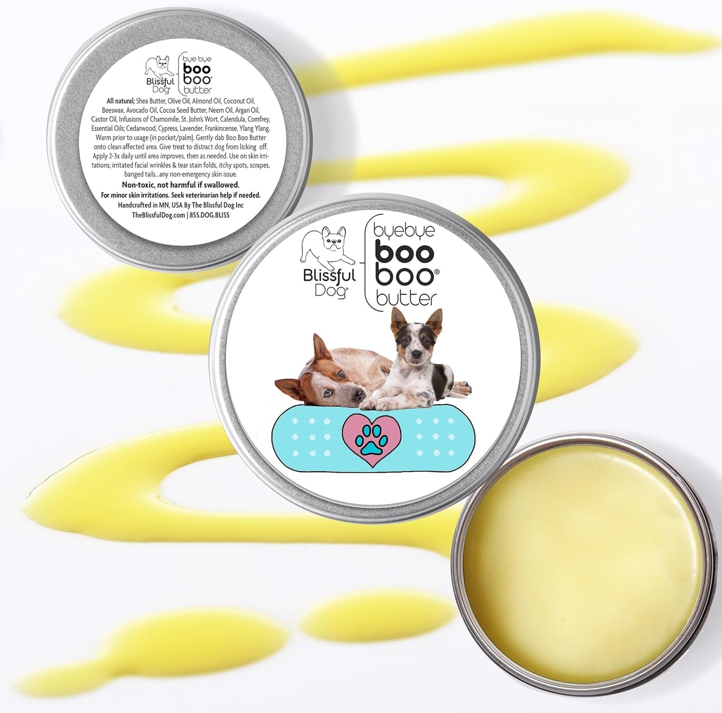 The Blissful Dog 4 oz TIN AUSTRAILIAN Cattle Dog Booboo Butter