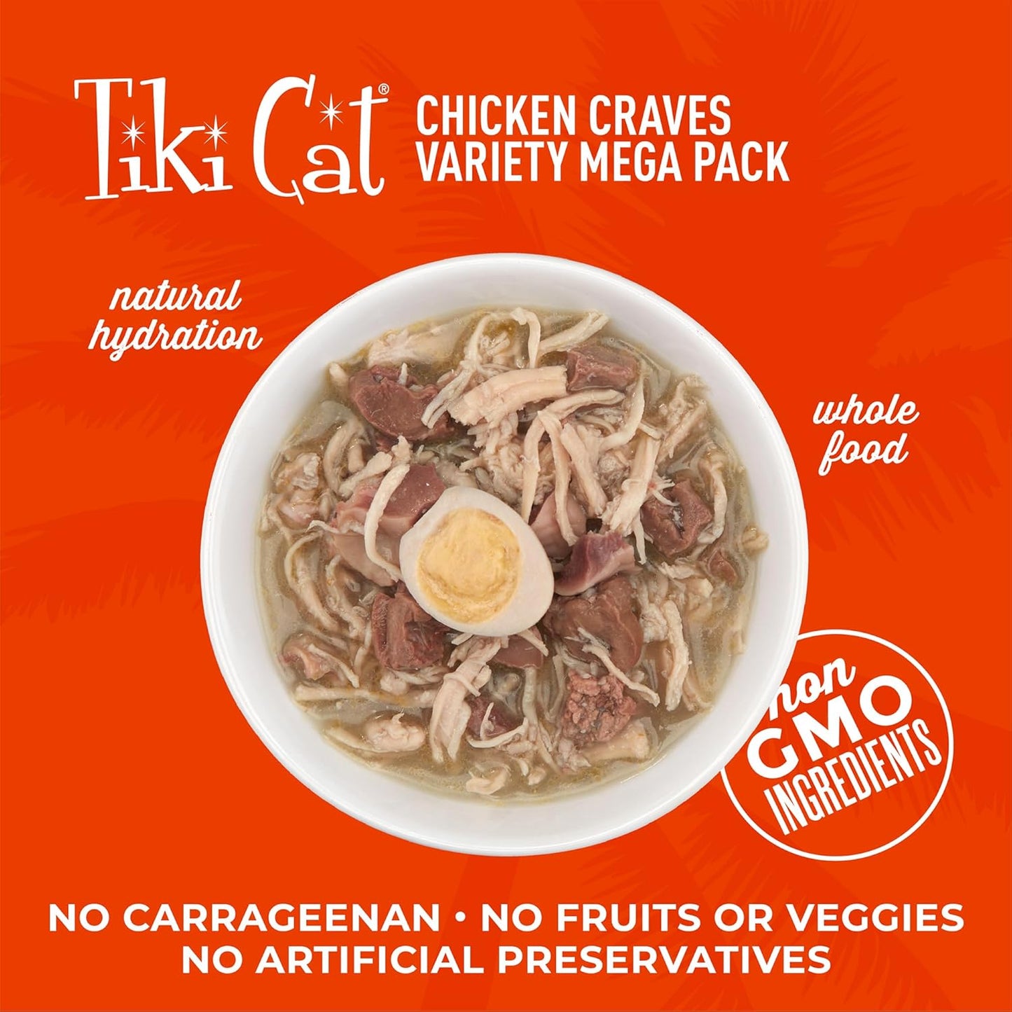 Tiki Cat Chicken Craves Whole Food, Ultimate Variety Pack, 36 Servings of High Protein Meals with Shredded Chicken, Wet Cat Food Mega Pack, 2.8 Ounce Cans (Pack of 36)